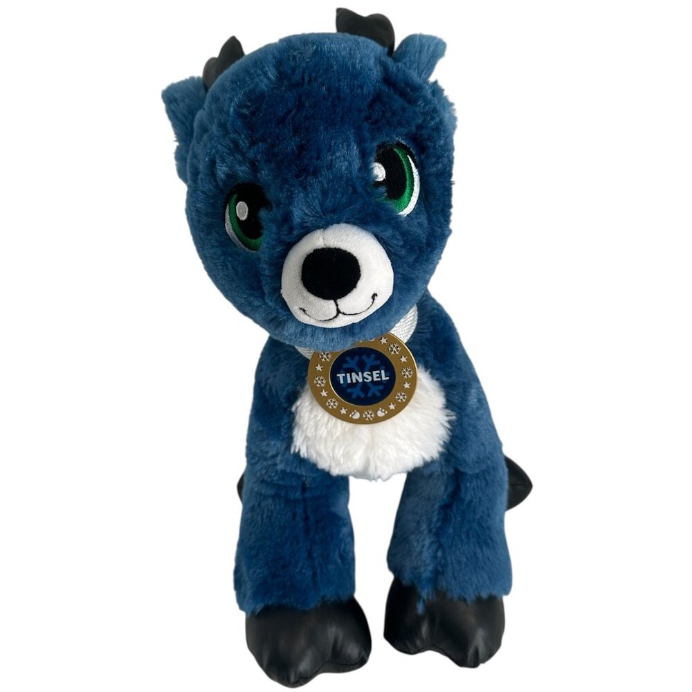 Build-A-Bear Blue Reindeer "Tinsel" – Preowned, Excellent Condition – Rare Holid